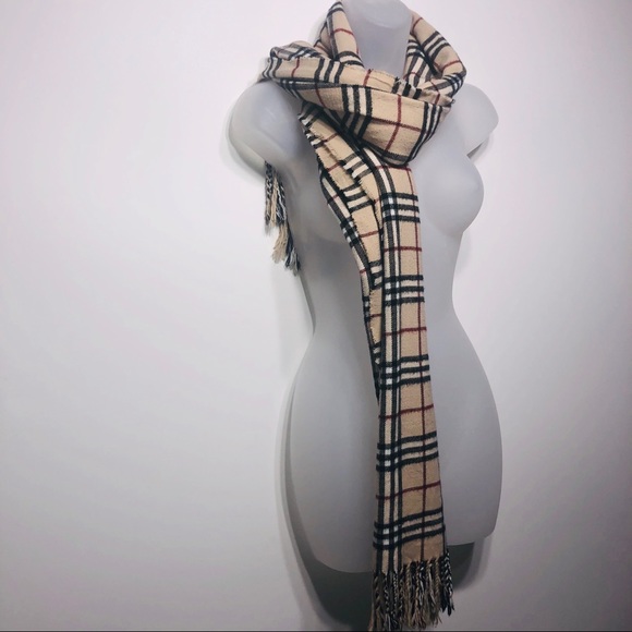 Nova Check Fringe Scarf - Picture 3 of 4